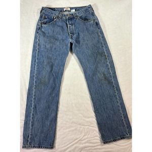 Vintage Levi’s 501 Mens Size 32x30 by in Mexico Blue Jeans Distressed Straight